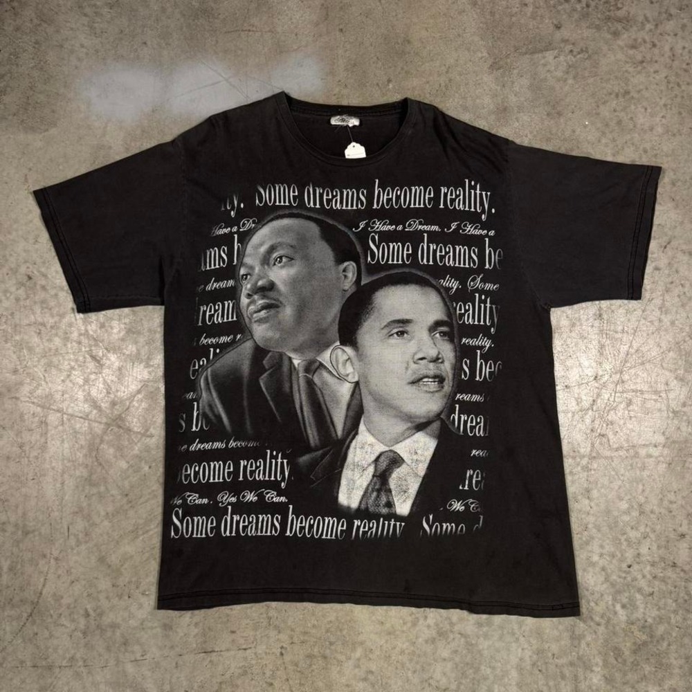 2000s Martin Luther King Barack Obama Shirt